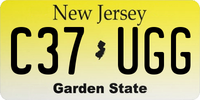NJ license plate C37UGG