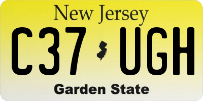 NJ license plate C37UGH