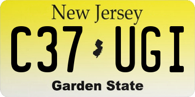 NJ license plate C37UGI