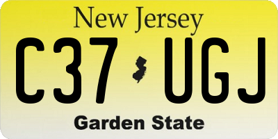 NJ license plate C37UGJ