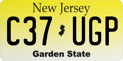NJ license plate C37UGP