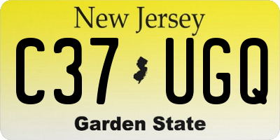 NJ license plate C37UGQ