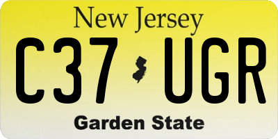 NJ license plate C37UGR