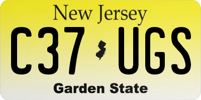 NJ license plate C37UGS