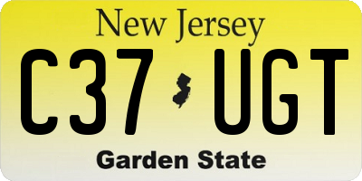 NJ license plate C37UGT