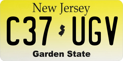 NJ license plate C37UGV