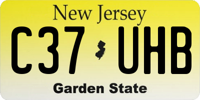 NJ license plate C37UHB