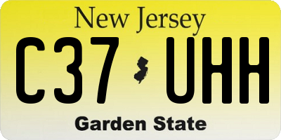 NJ license plate C37UHH