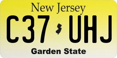 NJ license plate C37UHJ