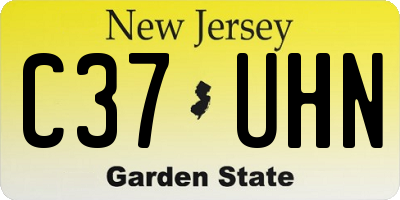 NJ license plate C37UHN