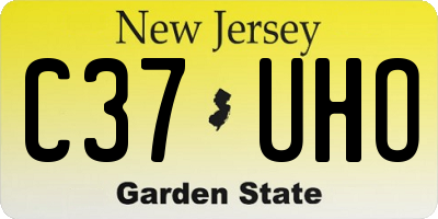 NJ license plate C37UHO