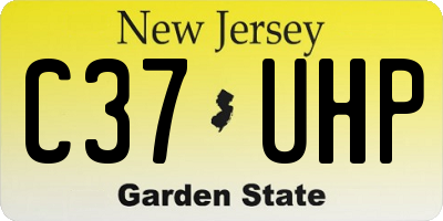 NJ license plate C37UHP