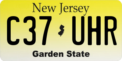 NJ license plate C37UHR