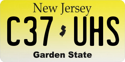 NJ license plate C37UHS