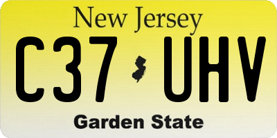 NJ license plate C37UHV