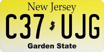 NJ license plate C37UJG