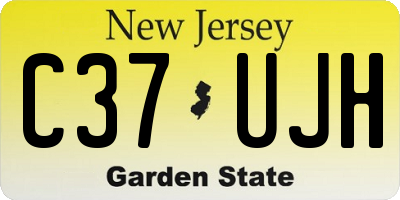 NJ license plate C37UJH