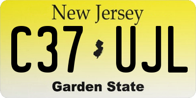 NJ license plate C37UJL