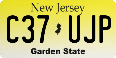 NJ license plate C37UJP