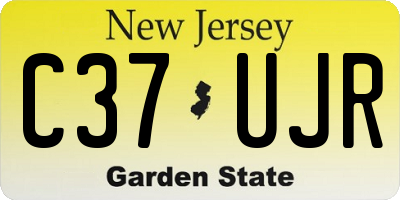 NJ license plate C37UJR