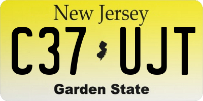 NJ license plate C37UJT