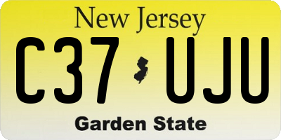 NJ license plate C37UJU