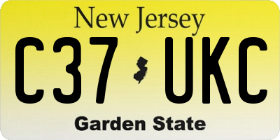NJ license plate C37UKC