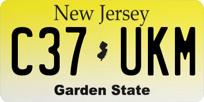 NJ license plate C37UKM