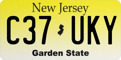 NJ license plate C37UKY