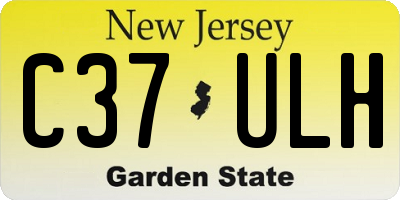 NJ license plate C37ULH