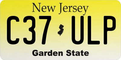 NJ license plate C37ULP
