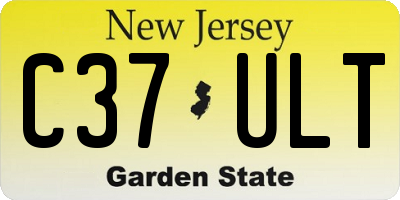 NJ license plate C37ULT