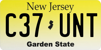NJ license plate C37UNT