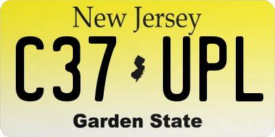 NJ license plate C37UPL