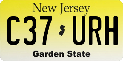 NJ license plate C37URH