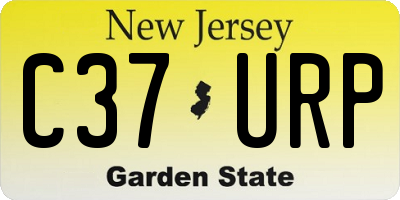 NJ license plate C37URP
