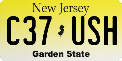 NJ license plate C37USH