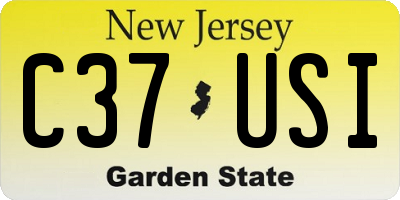 NJ license plate C37USI