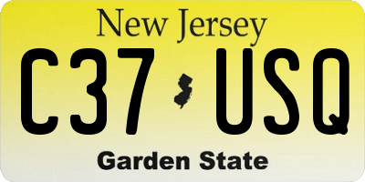 NJ license plate C37USQ