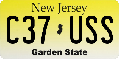 NJ license plate C37USS