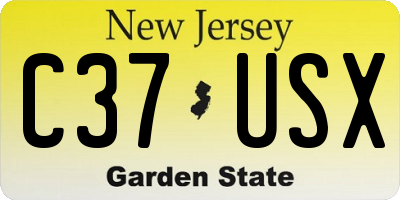 NJ license plate C37USX