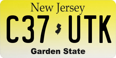 NJ license plate C37UTK