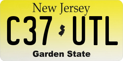 NJ license plate C37UTL