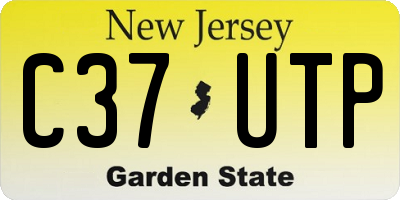 NJ license plate C37UTP