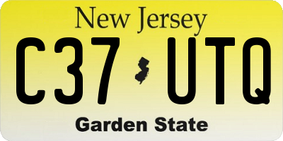 NJ license plate C37UTQ