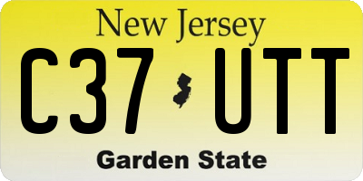 NJ license plate C37UTT