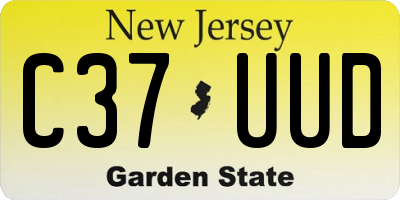 NJ license plate C37UUD