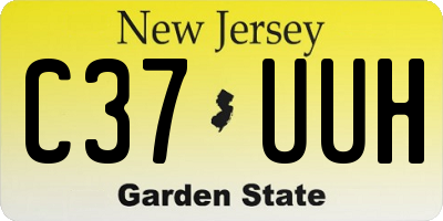 NJ license plate C37UUH