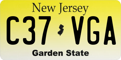 NJ license plate C37VGA