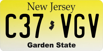 NJ license plate C37VGV